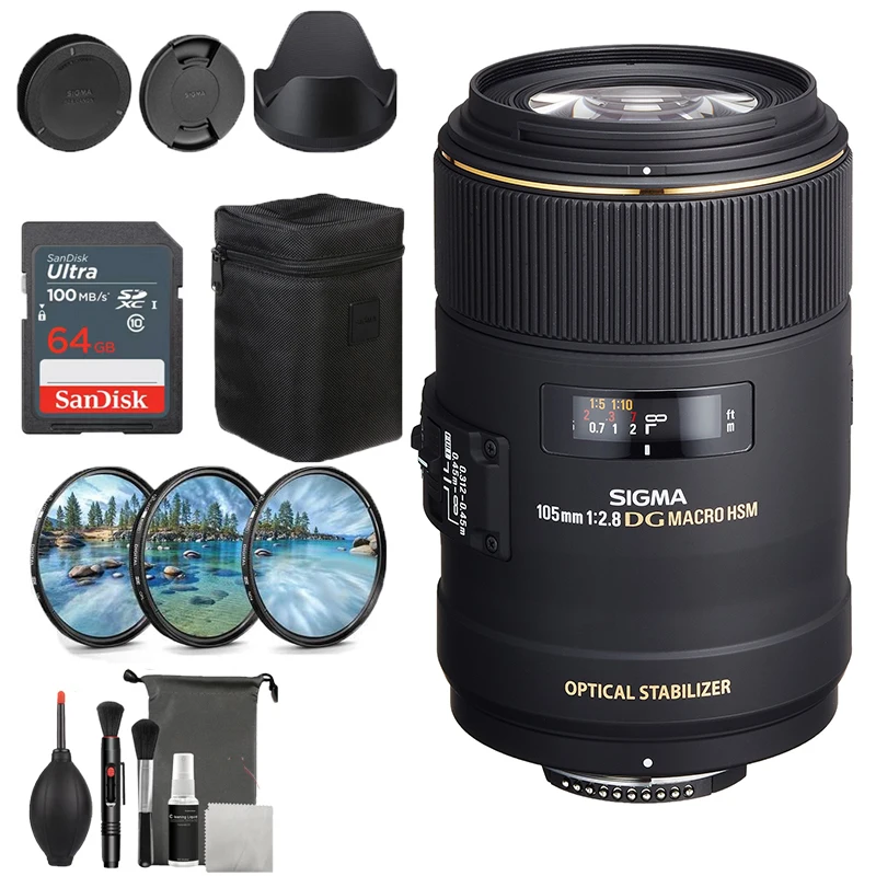 

Sigma 105mm F2.8 EX DG OS HSM Macro Lens Full Frame Lens For Canon Mount or Nikon Mount