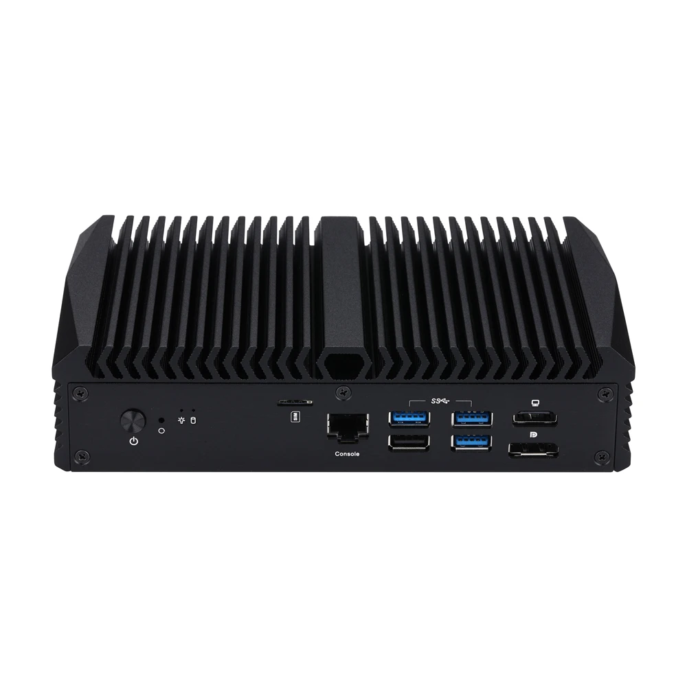 Qotom Industrial Mini PC Core I3 N355,8core Max 3.9GHz 2X 10G LAN,4X I226-V 2.5 Gigabit LAN Fanless Mini Computer