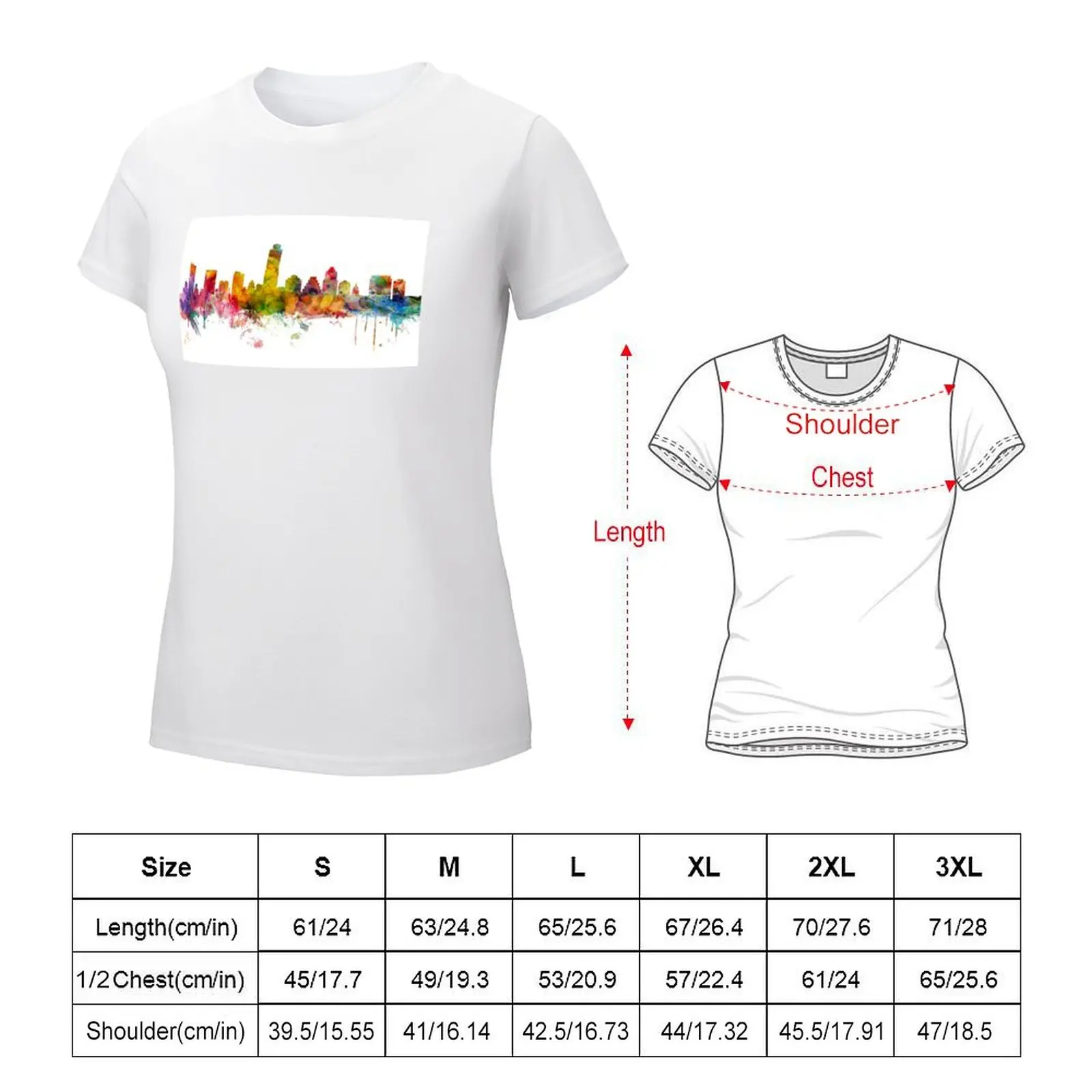 Austin Texas Skyline T-shirt Short sleeve tee hippie clothes summer clothes t-shirts for Women graphic tees