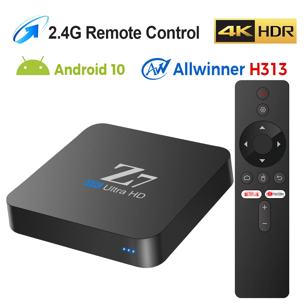 Original Z7 Mini ATV Android 10 Smart TV Box Allwinner H313 2GB 8GB Dual Wifi AndroidTV BT5.0 4K HD Set Top Box Media Player