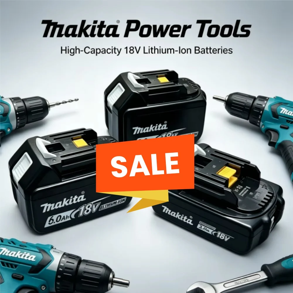 

Genuine Makita 18V 6Ah Lithium Battery BL18 Series Compatible with BL1840 BL1830B BL1850B BL1850 BL1860 BL1815 - Replacement 18V