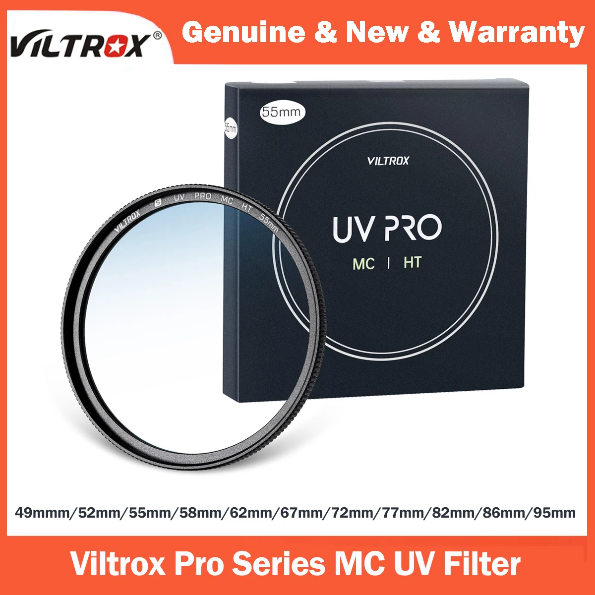 Viltrox MC UV Protection Filter 18 Multi-Layer Coatings UHD Camera Lens UV Filter Ultra Hard Coating, Nano Coating, Hydrophobic,