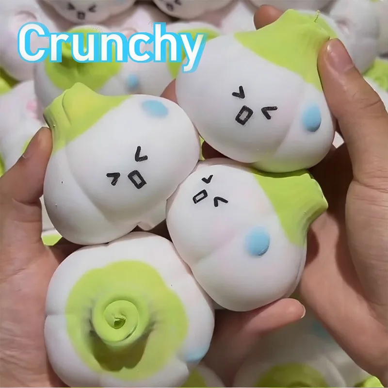 Knoblauchförmiges, knuspriges, weiches Spielzeug zur Stress- und Langeweilelinderung, ASMR-Sensorik-Desktop-Dekoration, Halloween-, Weihnachts- und Feiertagsgeschenk – Detail 2