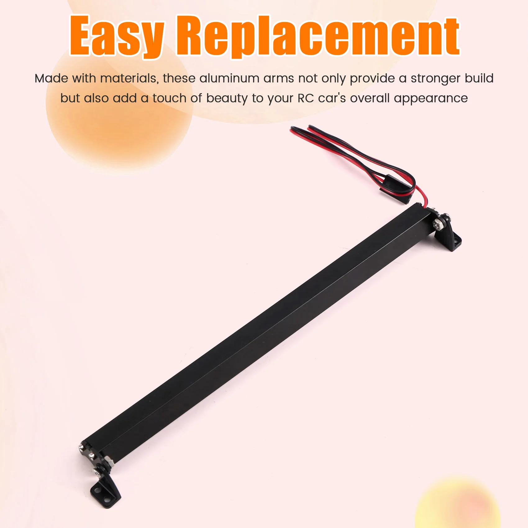 Hot-180Mm LED Light Bar Roof Lamp Lights For Axial SCX6 1/6 RC Car Upgrade Parts