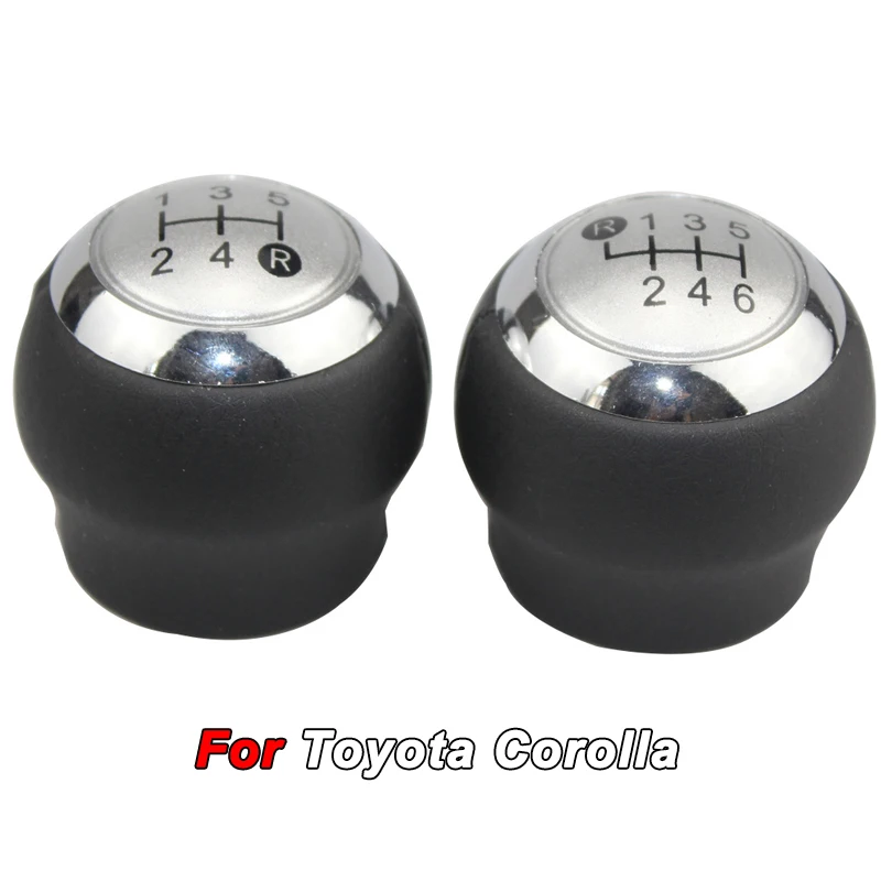 

5/6 Speed Silver Gear Shift Knob for Toyota Corolla -Car Transmission Shifter Handle, Durable Auto Accessories