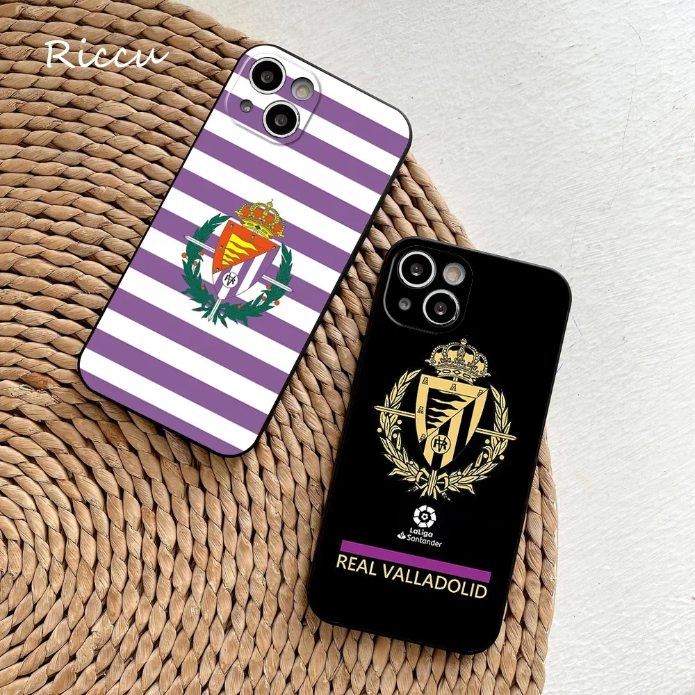 FOR IPhone 14 Valladolid Flag Soft Case for Iphone 15 14 11 12 Pro 8 7 14 15 Plus X 13 Pro MAX SE2020 XR XS RICCU Soft Covers