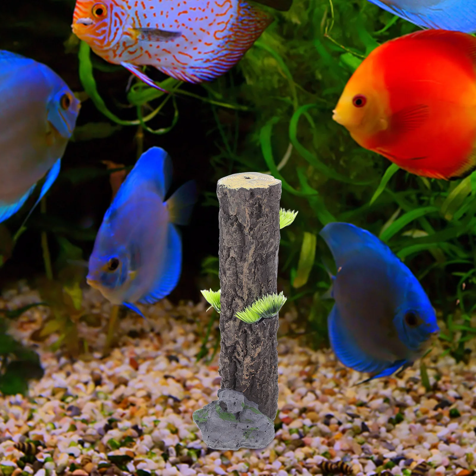 

Artificial Aquarium Tree Trunk Aquatic Turtle Tank Accessories Fish Habitat Landscape Prop