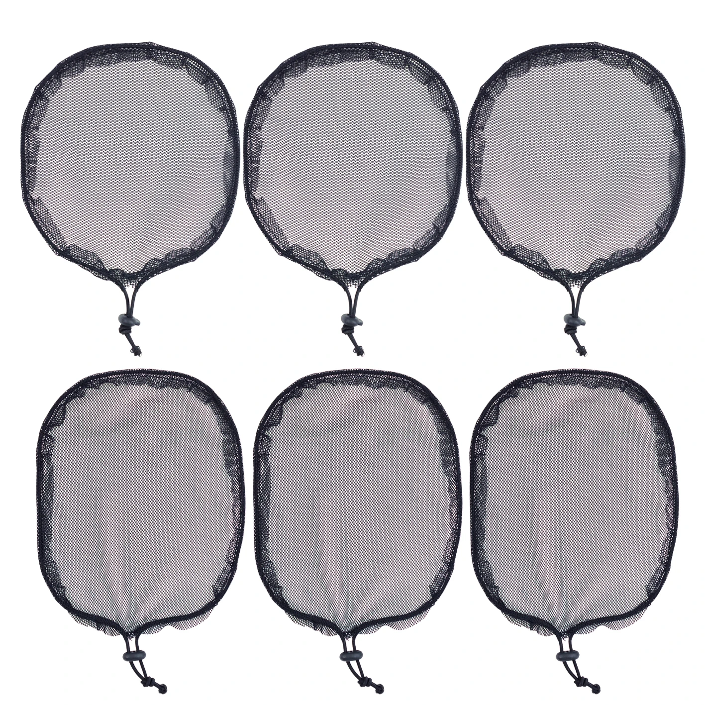 2Pcs Black Wig Hair Net for African Hair Bun Invisible Nylon Hairnet with Drawstring Hair Bun Ponytail Hairnets for Wig Making