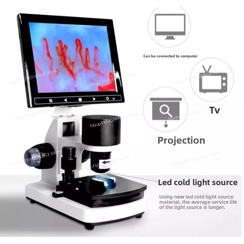 10Inch Portable Definition Microcirculation Detector XW880, Capillary Blood Flow Velocity Tester for Medical & Health Screening
