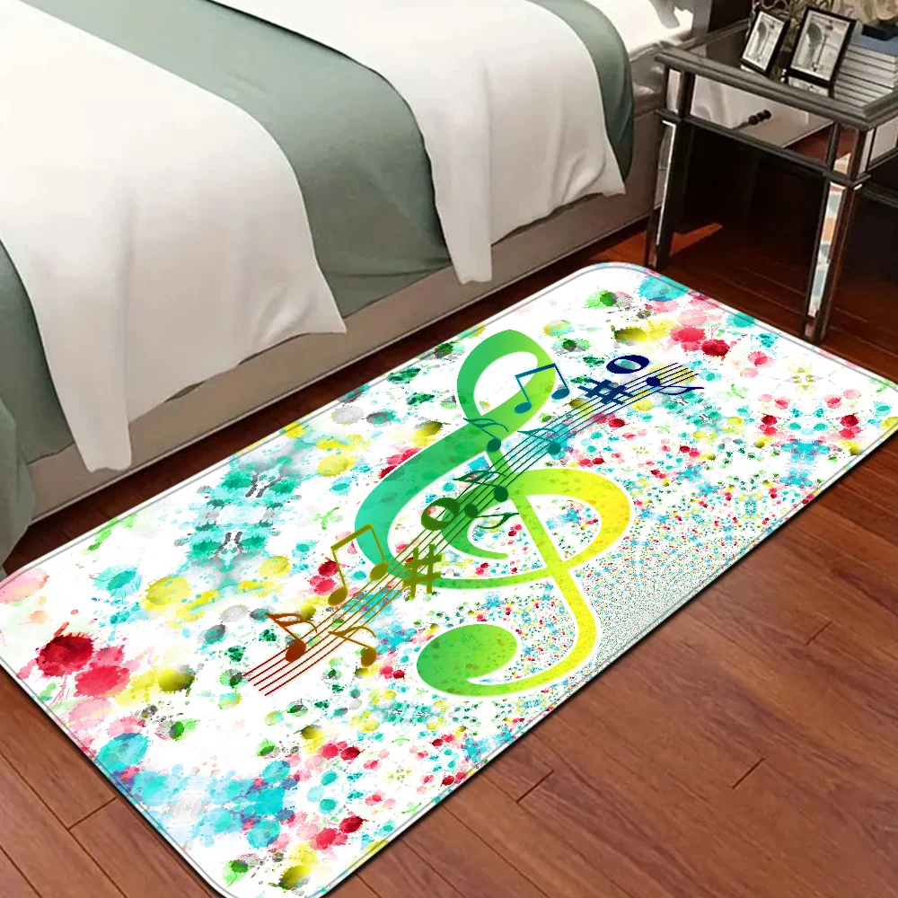 

Musical Note Art Room Mats Washable Non-Slip Living Room Sofa Chairs Area Mat Kitchen Alfombra