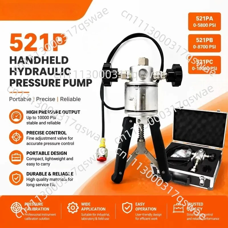 521P Precision Hydraulic Pressure Calibration Pump with Digital Pressure Indicator