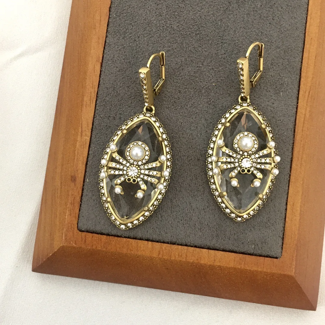 

Vintage spider punk skull women's earrings