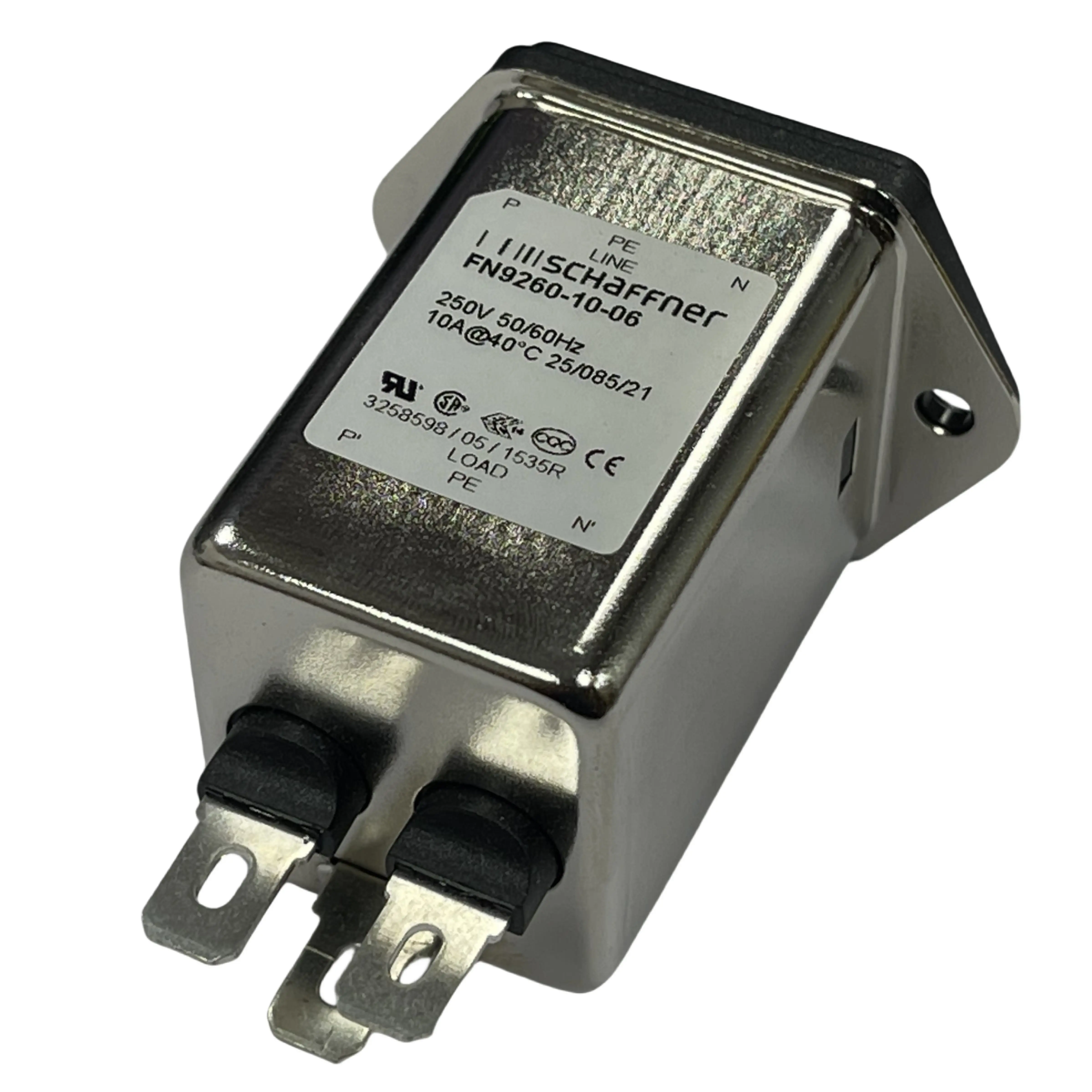 FN9260-10-06 AC Power Inlet Connector Receptacle, Male Blade - Module IEC 320-C14 Panel Mount, Flange