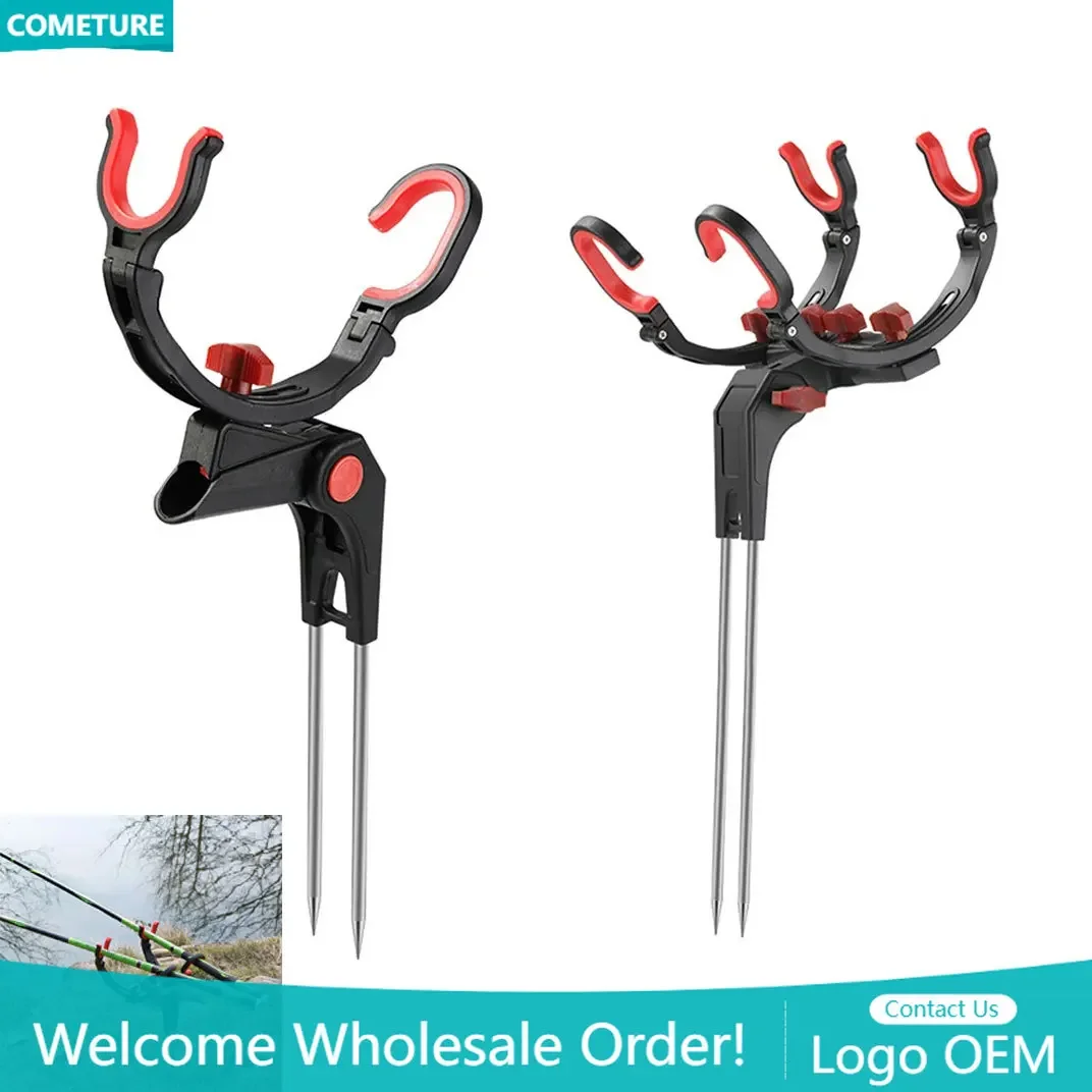 

Fishing Pole Holder 360 Degree Adjustable Foldable Fishing Rods Fix Pole Rack Stand Fish Rod Rack Fishing Tool Accessories