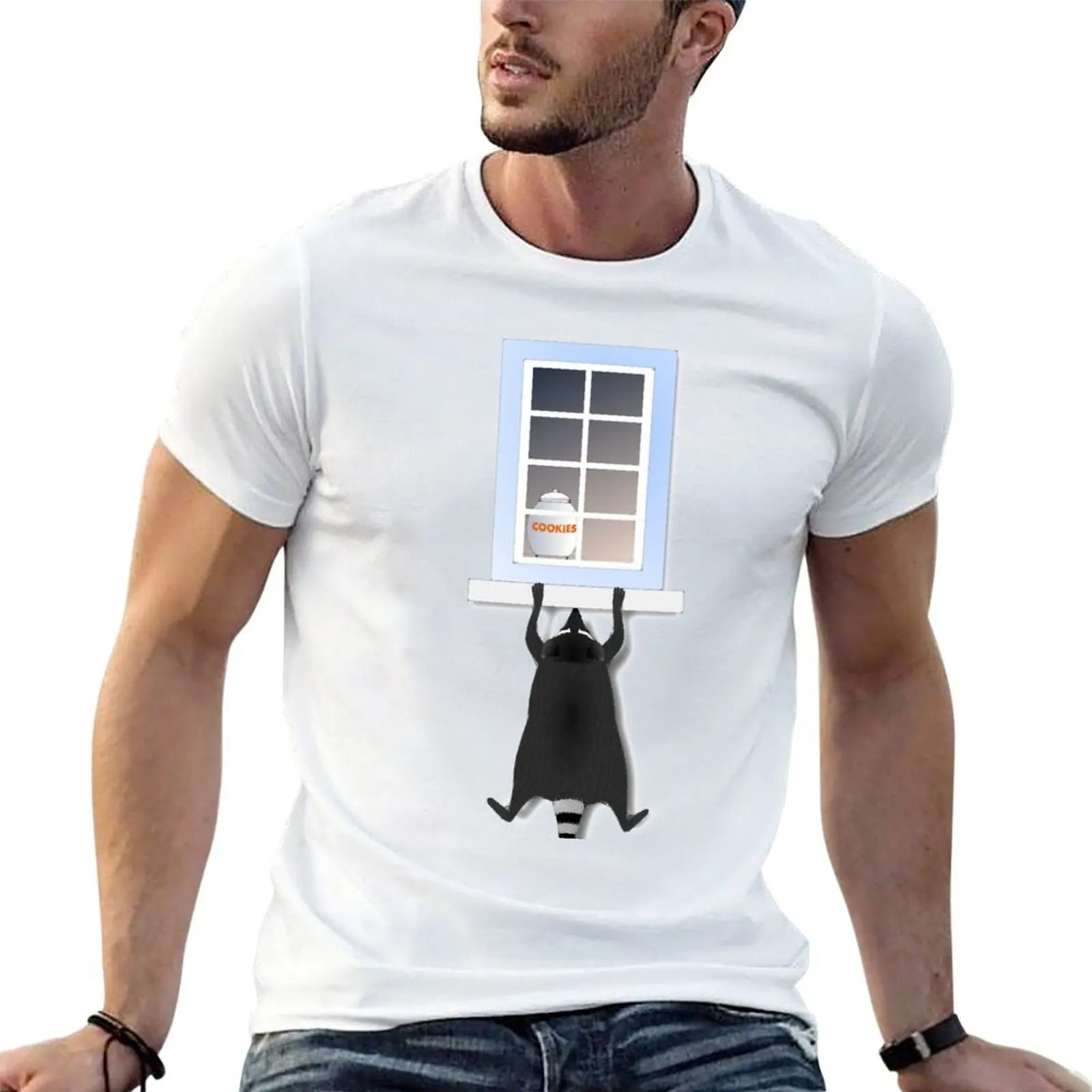 

Cheeky racoon T-Shirt men t shirt cotton 100% t shirts for man graphic funny T-Shirt