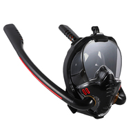 Double Breathing Tube Full Face Mask Silicone Scuba Diving Swimming Snorkeling Mask Leak proof Diving Mask buceo 스노클링 마스크 다이빙