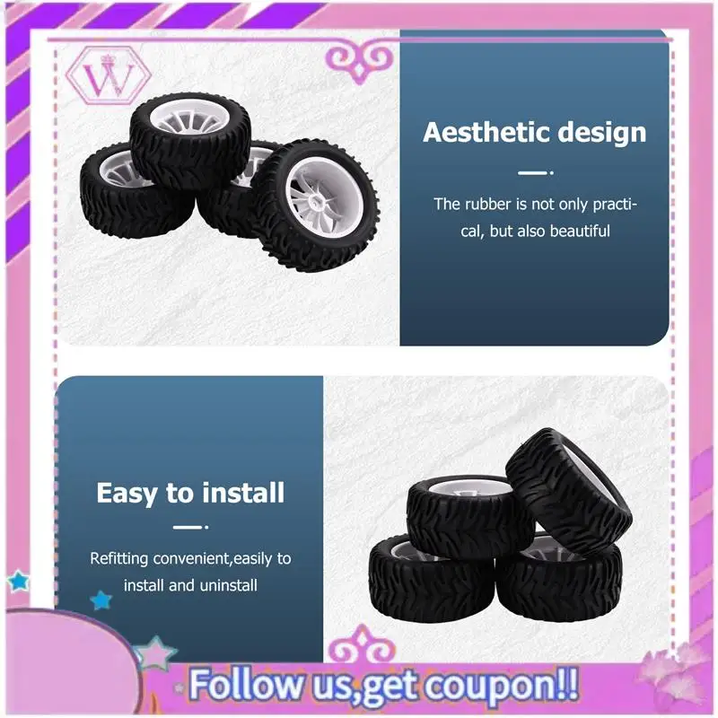 

Upgraded 128MM 1/10 RC Monster-Truck Buggy-Tire Tyre Wheel Foam Inserts 12Mm Hex For Traxxas/Arrm /Redcat/HSP/HPI/Tamiya/Kyosho