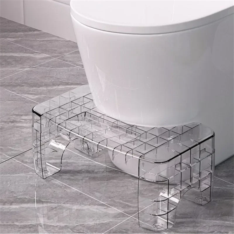 

Creative Transparent Pet Plastic Small Bathroom Toilet Adult Toilet Constipation Stool Foot Stool Children Shoe