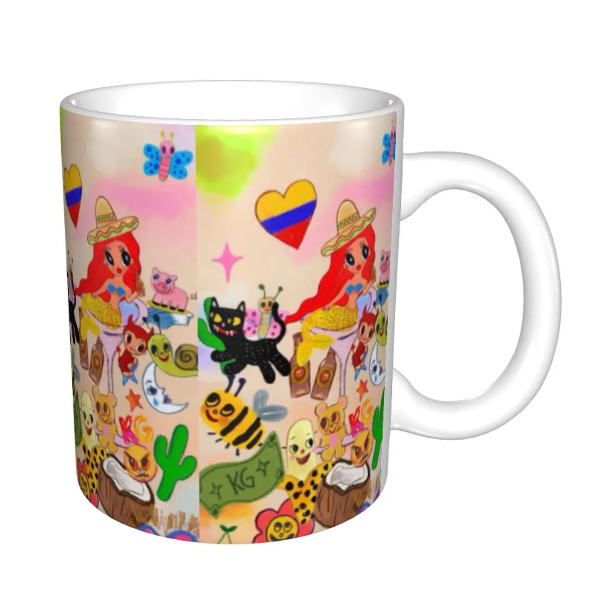 Custom DIY Singer Karol G Ceramic Mug Coffee Cup Creative Present