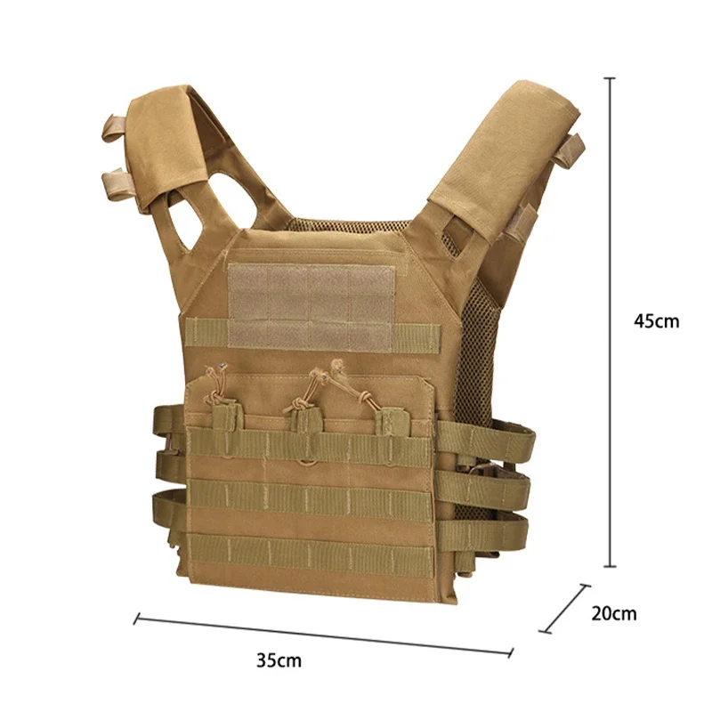 Hunting air gun protective equipment JPC flat back Molle vest combat colored fan colored vest