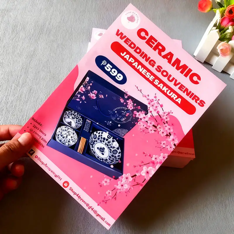 Custom A5 Glossy Double Sided Full Color Flyers 500Pcs Custom Printed Business Promotion Event Advertising Marketing Leaflets