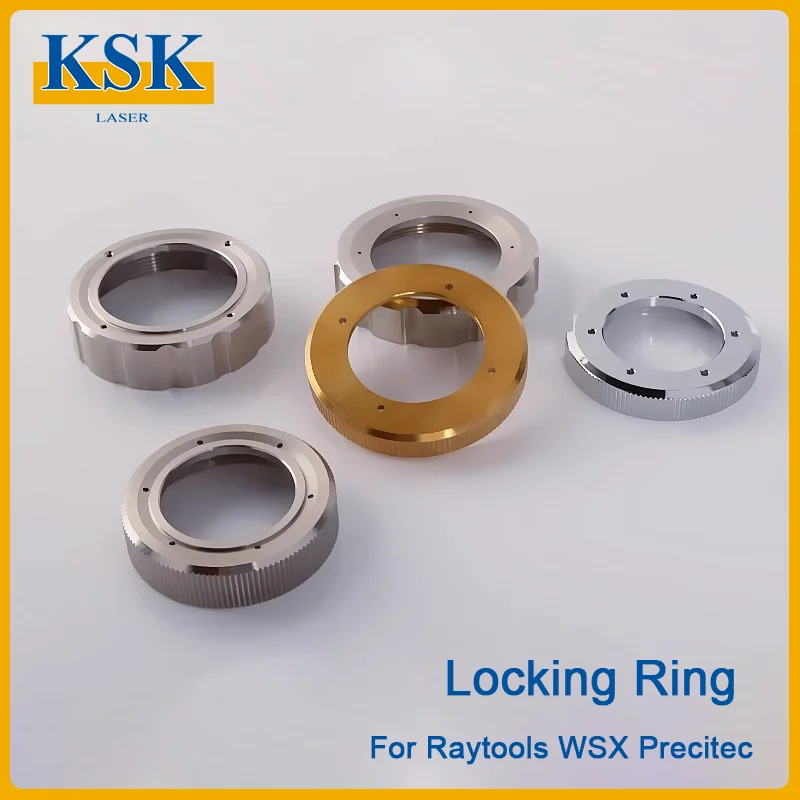 Ceramic Locking Ring & Stainless Steel Nut for Laser Cutting Machines Compatible with Raytools Precitec WSX