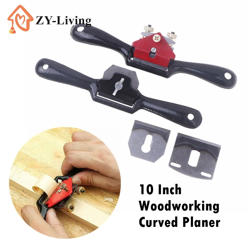 1Pcs 9' 10 Inch Woodworking Curved Planer High-speed Steel Slotted Planer Woodworking Tools Mini Planer
