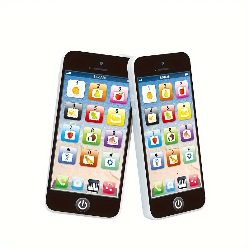 هاتف تعلم تفاعلي 8 أوضاع للأطفال، قابل لإعادة الشحن عبر USB مع أضواء مبهرة وتعلم اللغة، هدية لعبة الوالدين والطفل #3