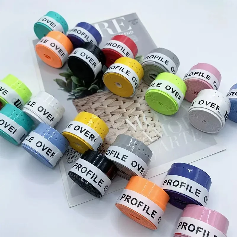 윌슨 12Pcs 라켓 스웨트 밴드 오버 그립 테니스 배드민턴 훈련 땀 흡수 핸드 접착제 테니스 액세서리 PU 미끄럼 방지 그립