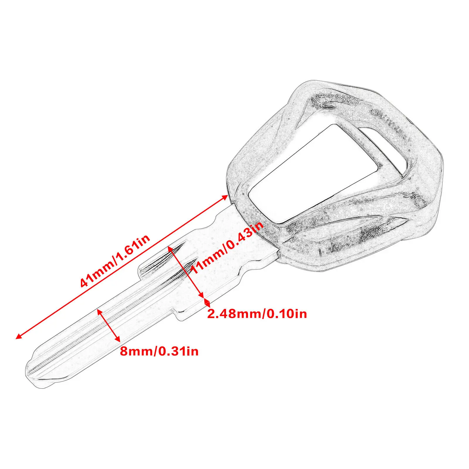 1 Piece Uncut Blank Key For Triumph Daytona Tiger America Bonneville Rocket II Scrambler Speedmaster Sprint ST T100 Thruxton