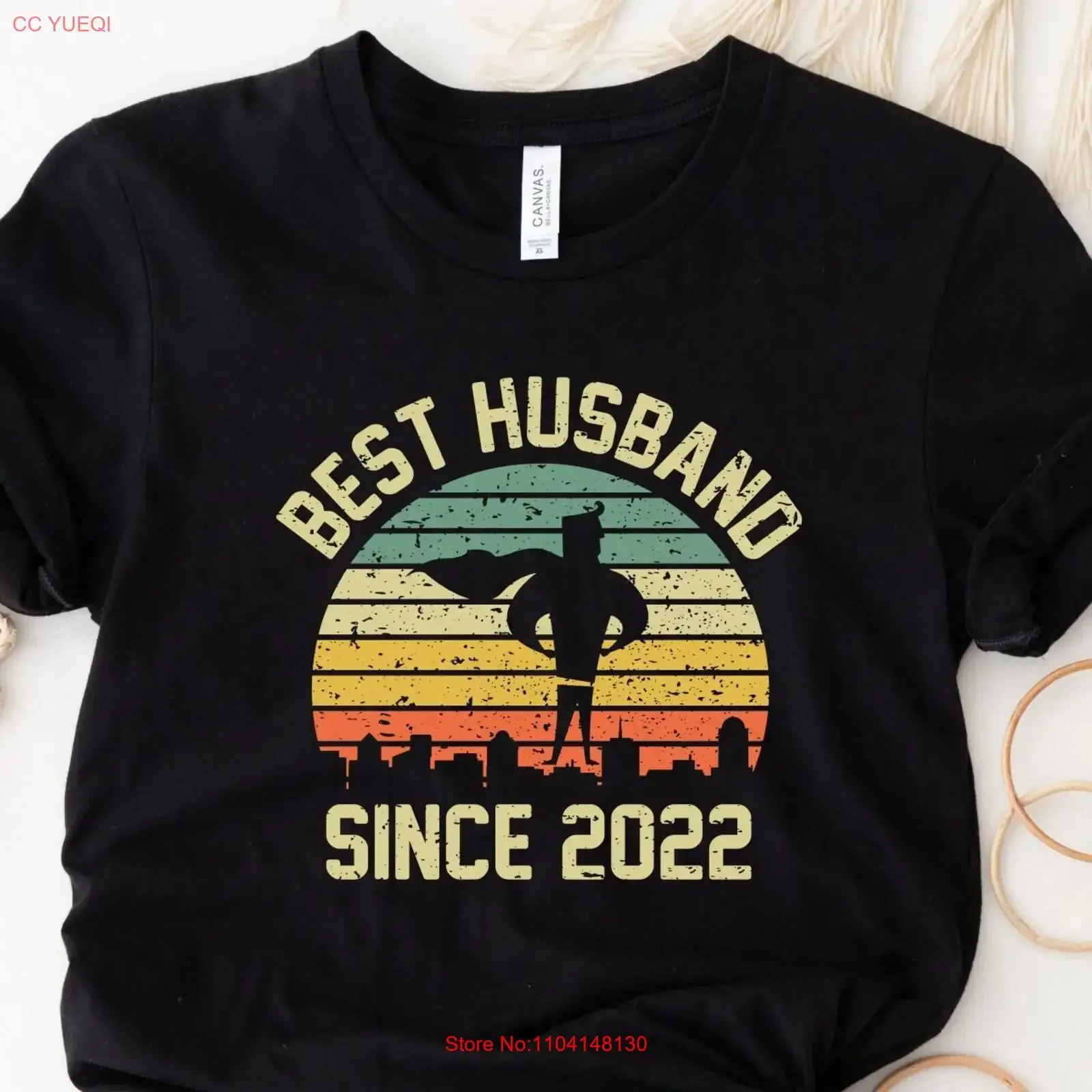 أفضل زوج منذ XXXX تي شيرت عيد الأب لأبي الأب عيد ميلاد C عتيق مغسول للارتداء اليومي أنيق متعدد الاستخدامات