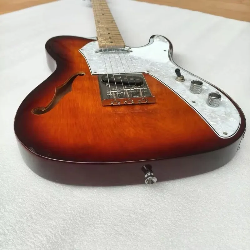 

STLF Wholesale Custom Good Quality Maple Rosewood Fingerboard Maple Neck Jazz Semi Hollow Sunburst Electric Guitar