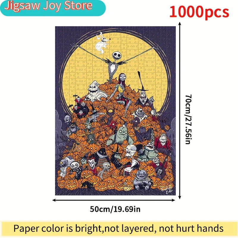 1000 stks Nightmare Before Christmas Jack Skellington & Sally puzzel - Nightmare Before Christmas film - Tim geïnspireerde gigantische puzzel