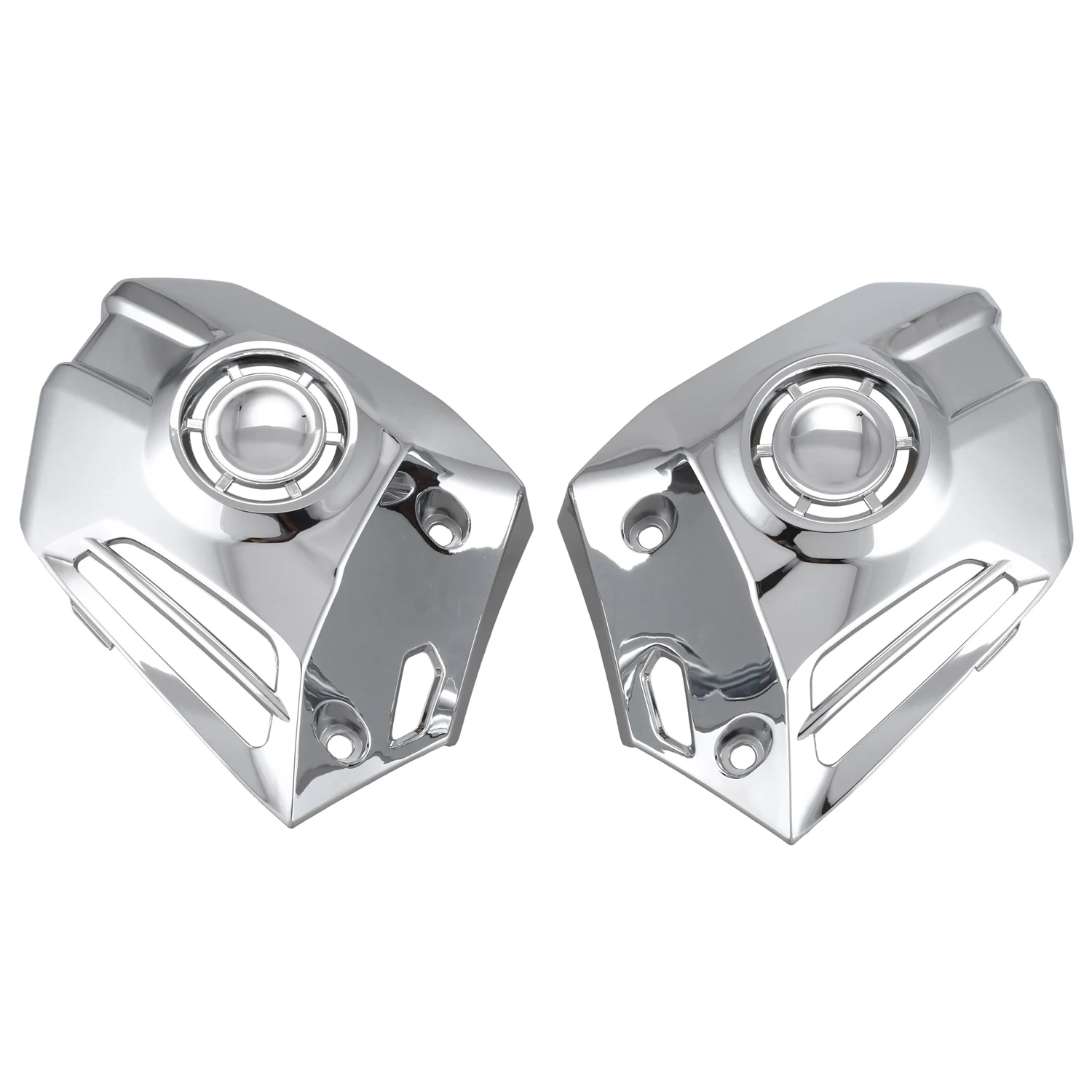 

Motorcycle Chrome L and R Lower Cowl Covers Fog Light Cover for Honda Goldwing 1800 GL1800