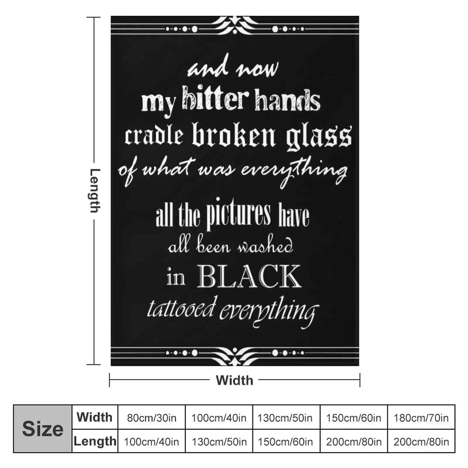 Black lyrics Throw Blanket