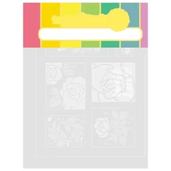 2023 Dec. New Postage Collage Rose Background Stencil Scrapbooking For Craft Greeting Card Making no Stamps and Cutting Dies