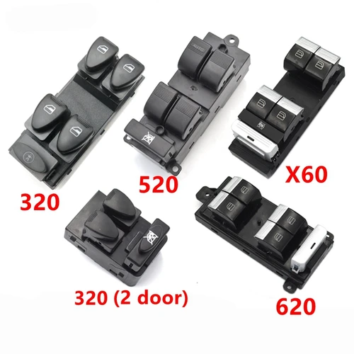 Botón de interruptor de Control de elevador de vidrio de ventana eléctrica Interior del lado del conductor delantero del coche para Lifan 520 620 X60 320