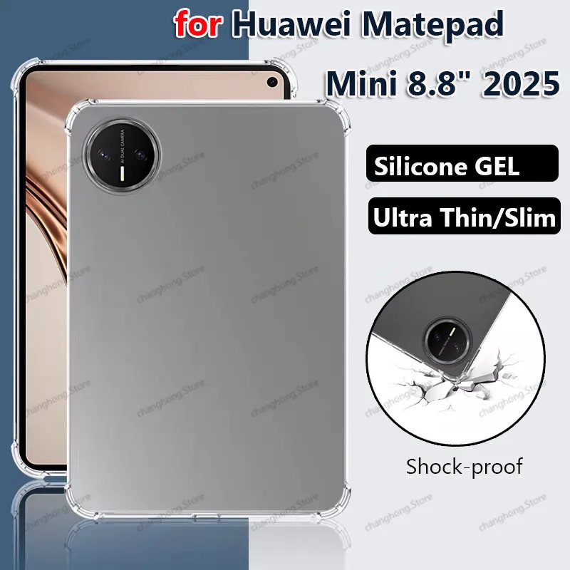 

Soft TPU Case for Huawei Matepad Mini 2025 8.8" MLR-AL10 MLR-AL10G MLR-AL10HP Transparent Casing Cover
