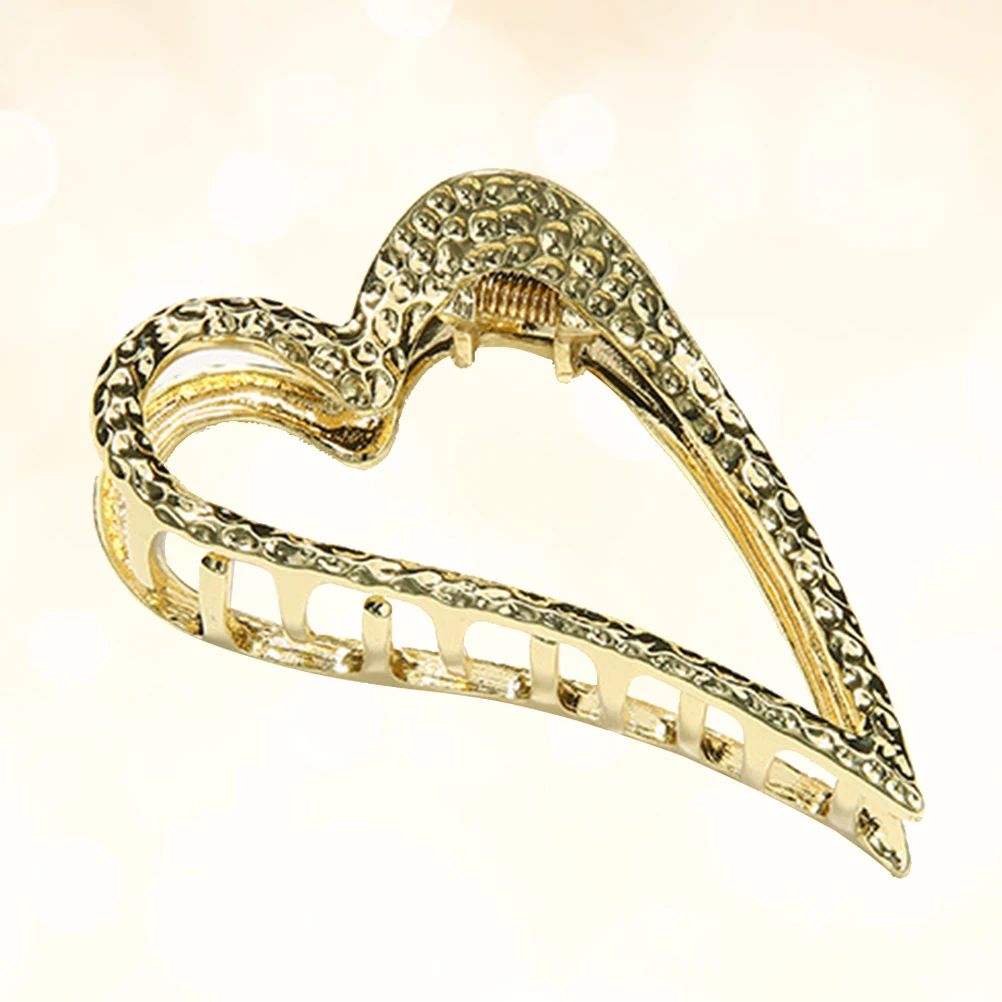 

1Pcs Stylish Metal Heart-Shaped Hair Claw Clips For Women Girls Durable Hair Jaw Clamp
