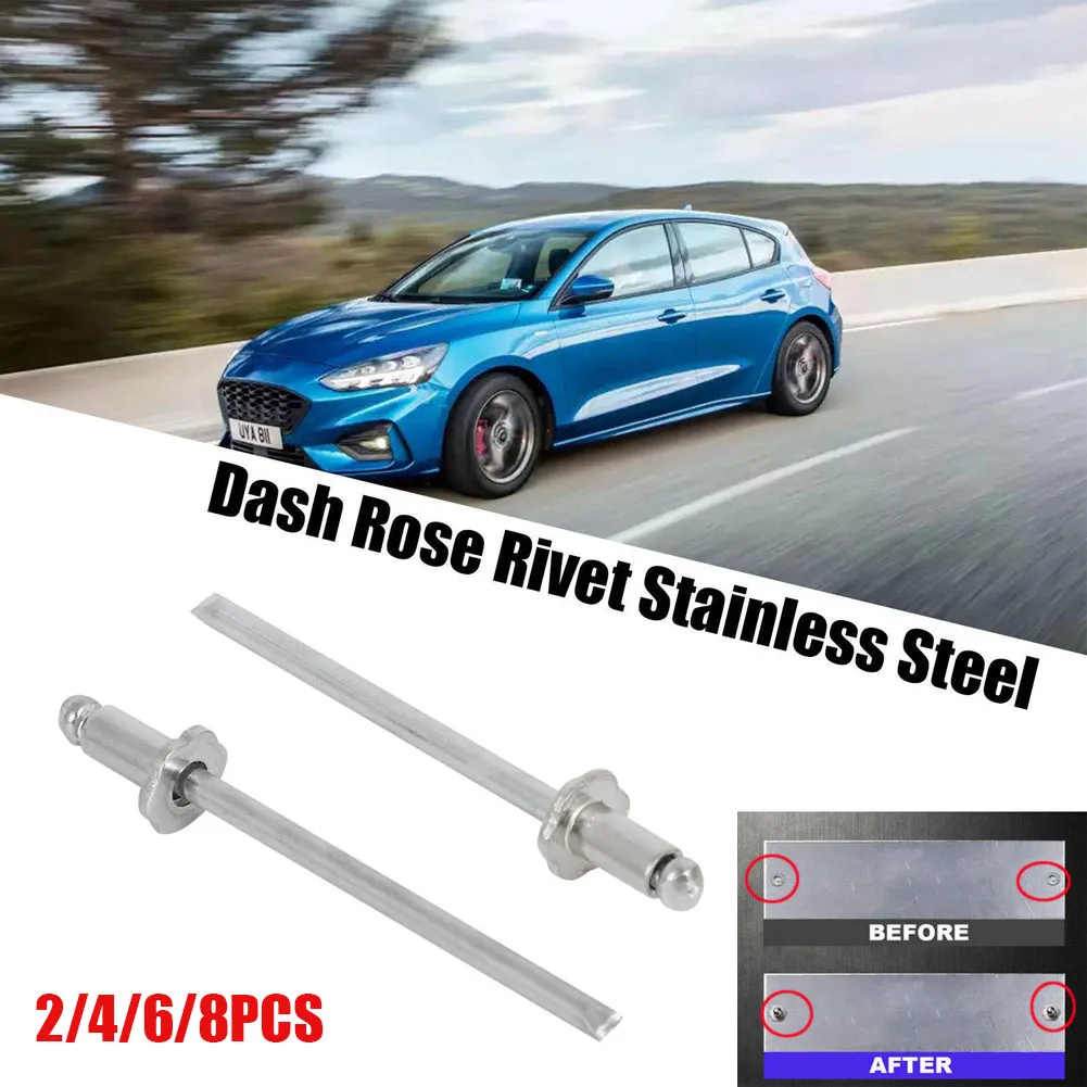 

Pair Of Rivets Stainless Steel For Chrysler GM & For Ford AMC Cars NOS Dash Rosette Rivets For Ford Door Tags