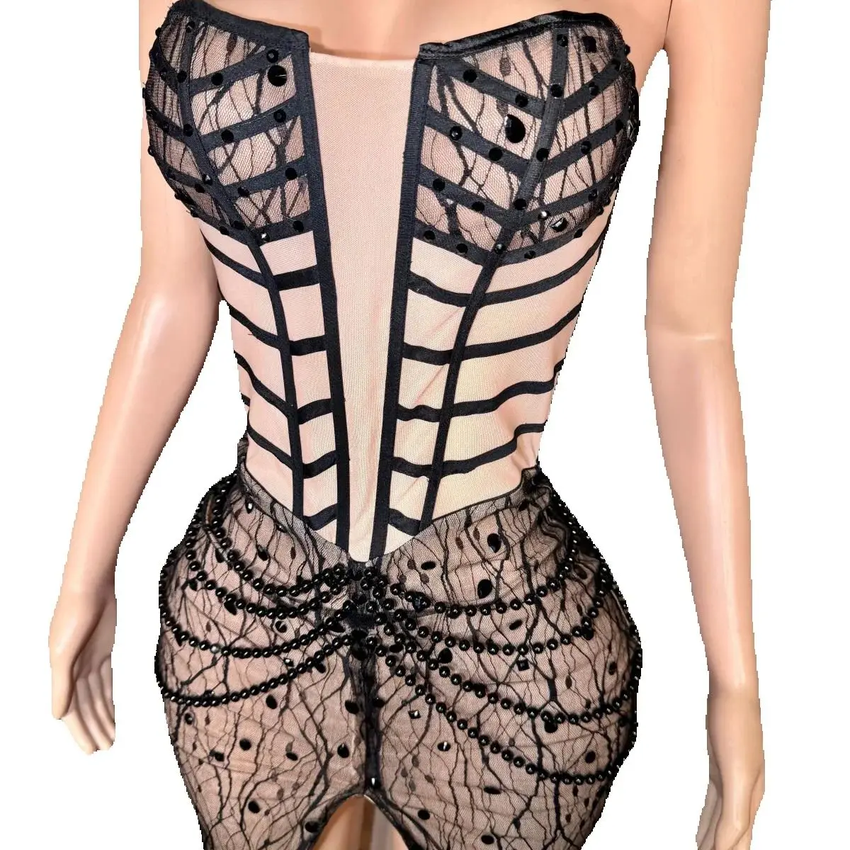 

ZD New Black Club Dresses Sexy Women Clothing Boutique Clothing Women With Rhinestone