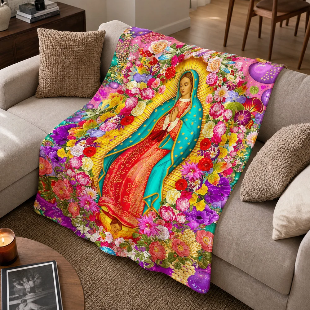 Highly Decorative Floral Bohemian Tapestry Throw Blanket Sofa Cover Art Print Living Room Home Accent Cushion Textile Decor