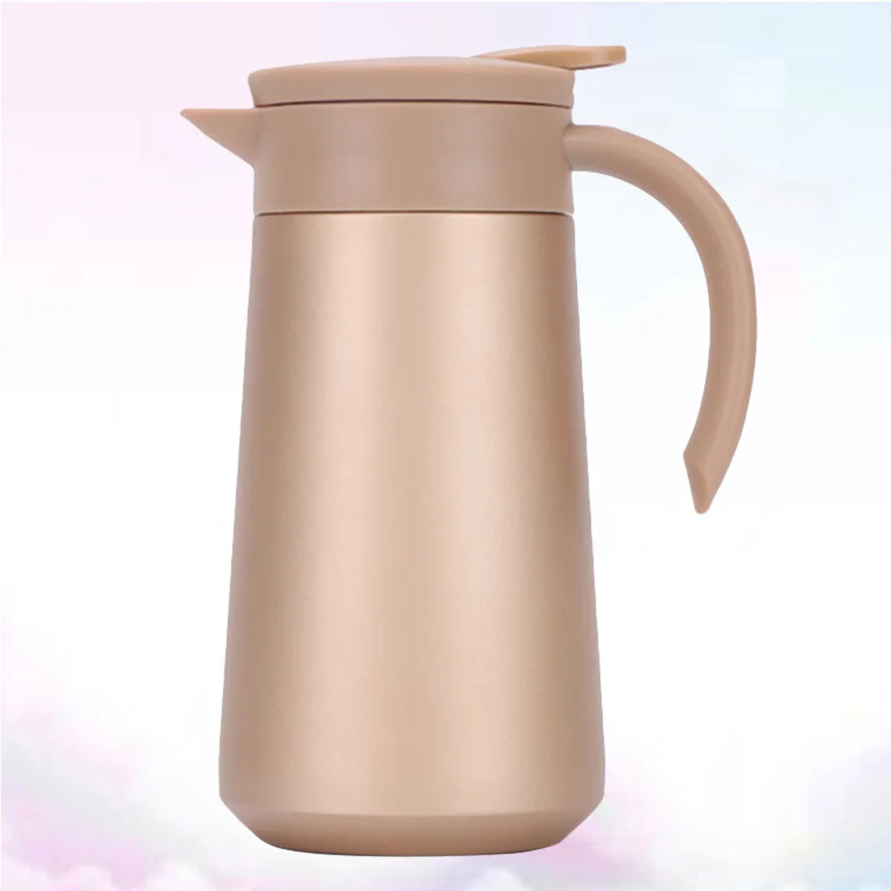 

800Ml Stainless Steel Vacuum Insulated Coffee Pot Tea For Home Kitchen Cafe Use Golden Heat Resistant Portable