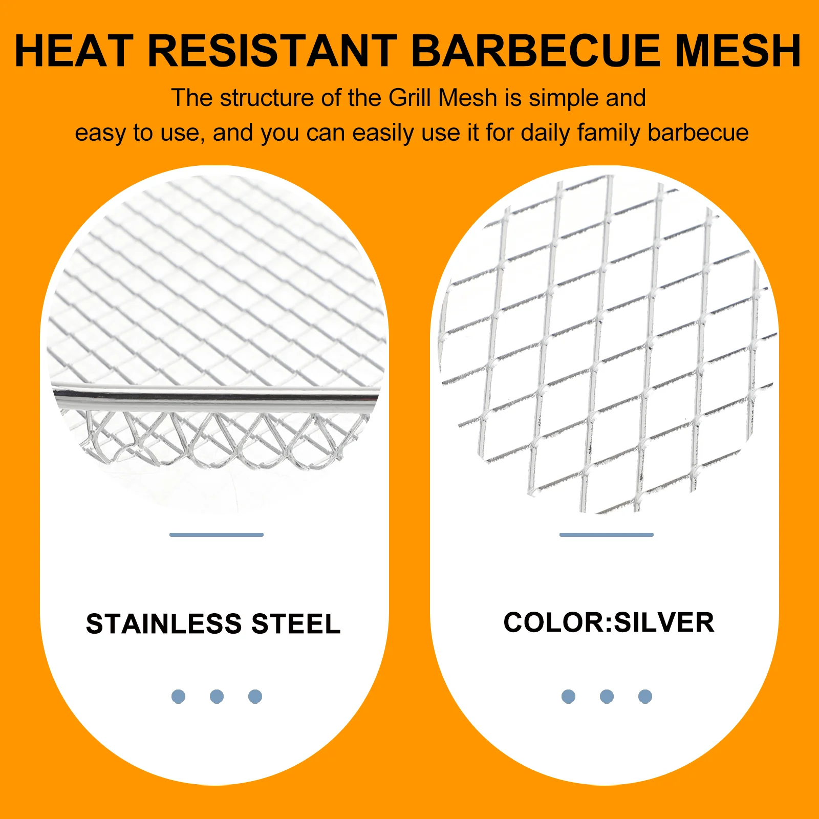 Outdoor Portable Barbecue Net Grill Mat Charcoal Grills Stainless Steel Rack Griddle Pan Home Cooling Mesh