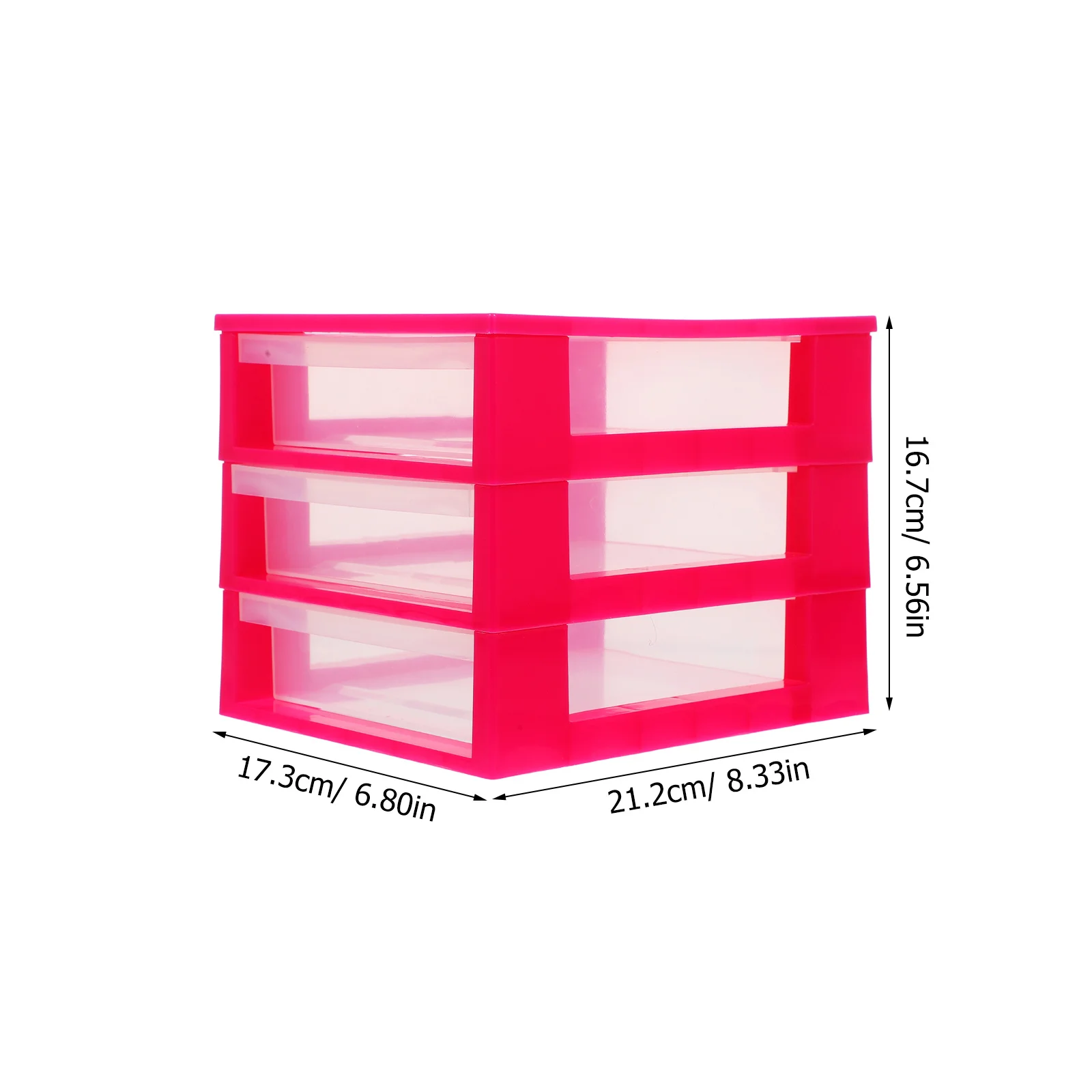 منظم درج بلاستيكي مكون من 3 طبقات، صندوق تخزين مزلق ناعم للمنزل والمكتب، منظم سطح المكتب الشفاف #2