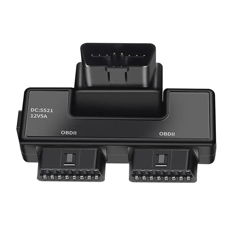 OBD2 One Divided Into Two Adaptor Wire 16 Pin 16 Core OBD Expansion Cable Connector Adapter Cable Universal Dc5521-A61E