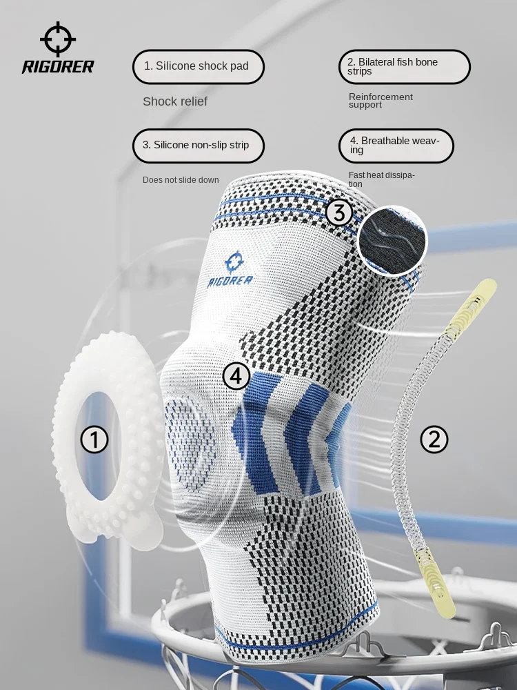 

Усиленный наколенник с силиконовым бегущим баскетболом, унисекс, бандаж, Улучшенная защита [Z320230215/Z320230216]