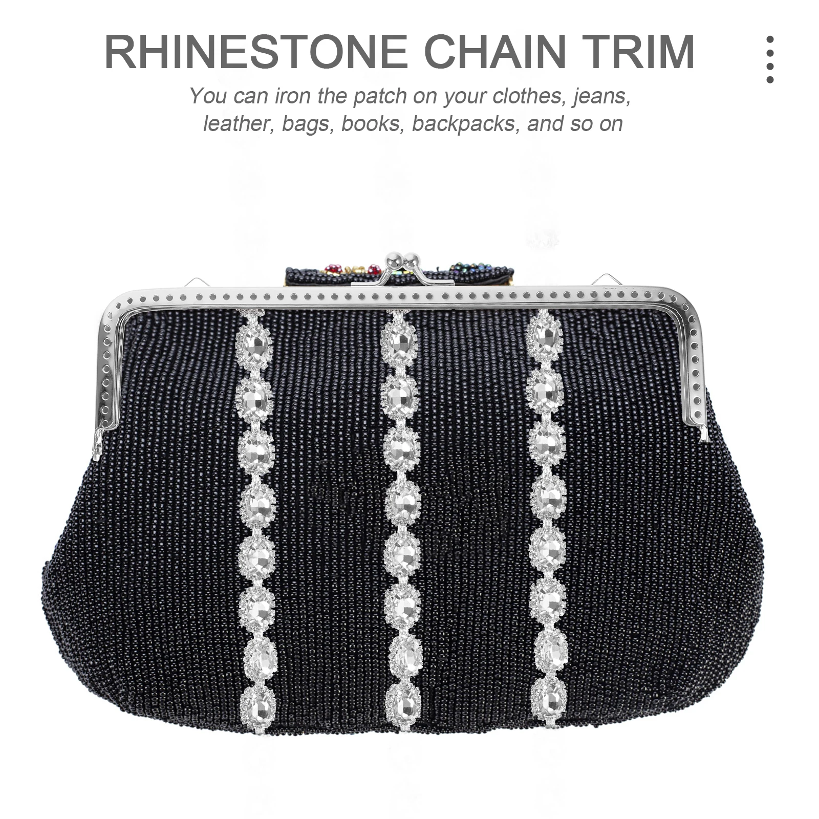 

Rhinestone Chain Glass Strips for Clothes Shoes H bags DIY Crafts Graduation Ribbon Crystal Trim Accessories Embellishments