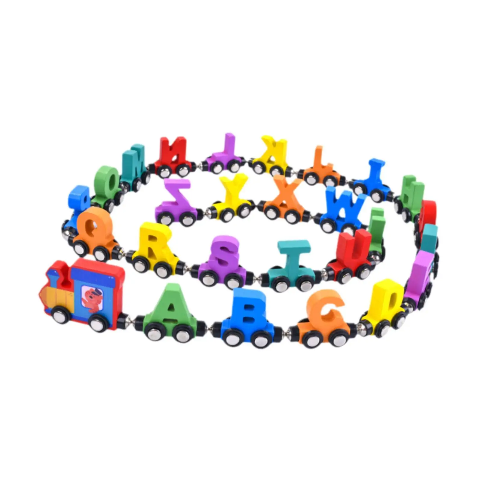 

Wooden Alphabet Train Set Sensory Toys Montessori for Children Kids Toddlers