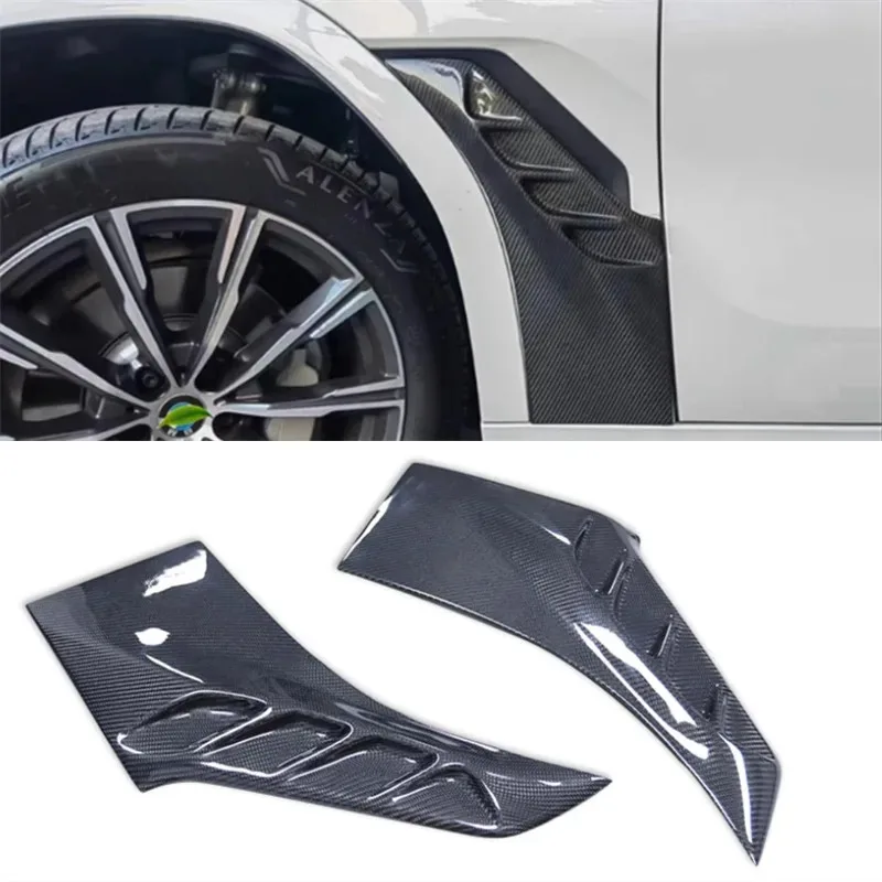 

For BMW G06 X6 2021 2022 2023 2024 2025 ReaI Carbon Fiber Side Air Outlet Trim Flow Hood Spoiler Kit
